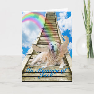 Beileid - Regenbogen-Brücke - goldener Retriever Karte