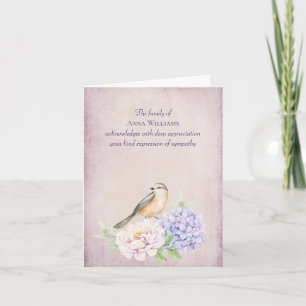 Beileid Robin on Peony Danke-Card Karte