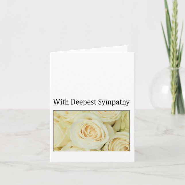 Beileid-Rose-Karte Karte (Vorderseite)