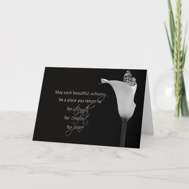 Beileid-Schmetterling in Kalk Karte (Vorderseite)