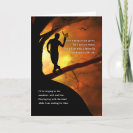 Beileid schreit nicht an meinem großen Gedicht Män Karte