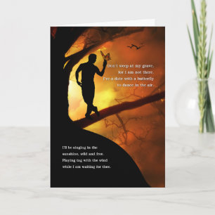 Beileid schreit nicht an meinem großen Gedicht Män Karte