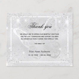 Beileid Silberschmetterling Dankeschön Karte