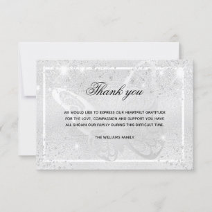 Beileid Silberschmetterling Foto vielen Dank Dankeskarte