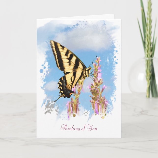 Beileid Spirituell mit Frack Butterfly Arti Karte (Vorderseite)