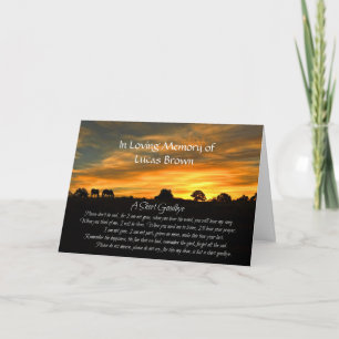 Beileid Spirituell mit Individuelle Name Karte