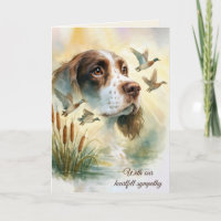 Beileid Springer Spaniel Hund mit Schwänzen