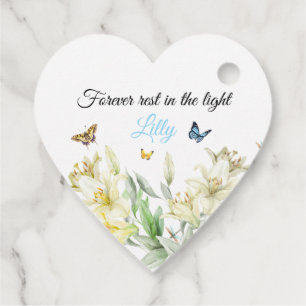 Beileid Tags, Forever in unseren Herzen, Schmetter Geschenkanhänger