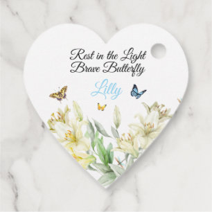 Beileid Tags, Forever in unseren Herzen, Schmetter Geschenkanhänger