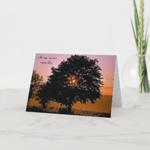 Beileid Tree und Sunset Karte