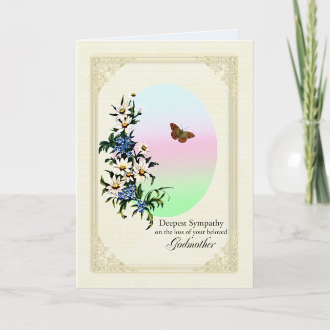 Beileid über den Verlust der Mutter, Blume Karte (Vorderseite)