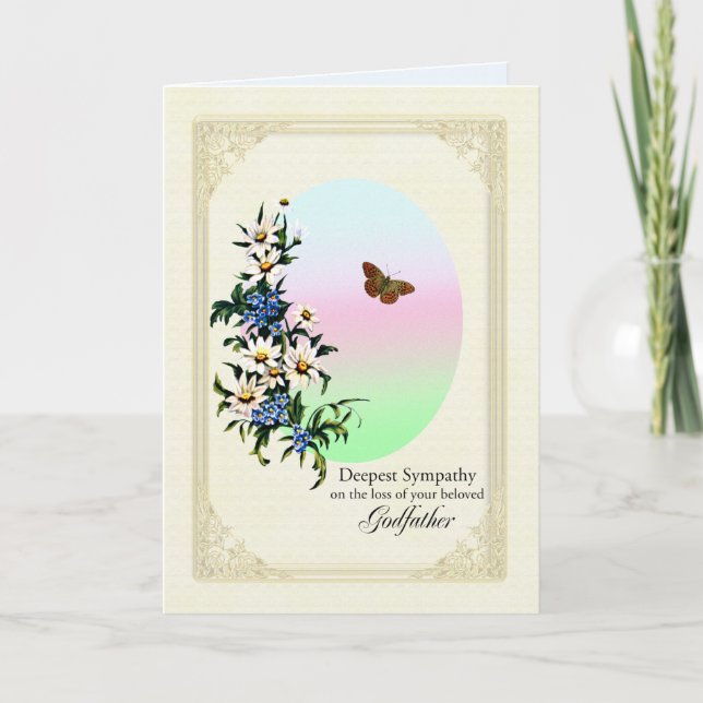Beileid über den Verlust des Vaters, Blume Karte (Vorderseite)