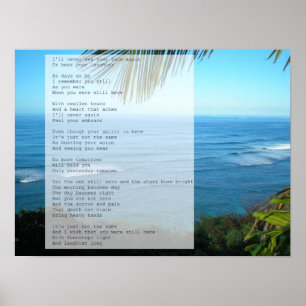 Beileid und Trauergedicht - Hawaii-Meer Poster