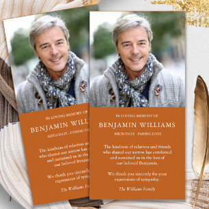 Beileid Verlust Foto Herbstbeerdigung Danke Karten