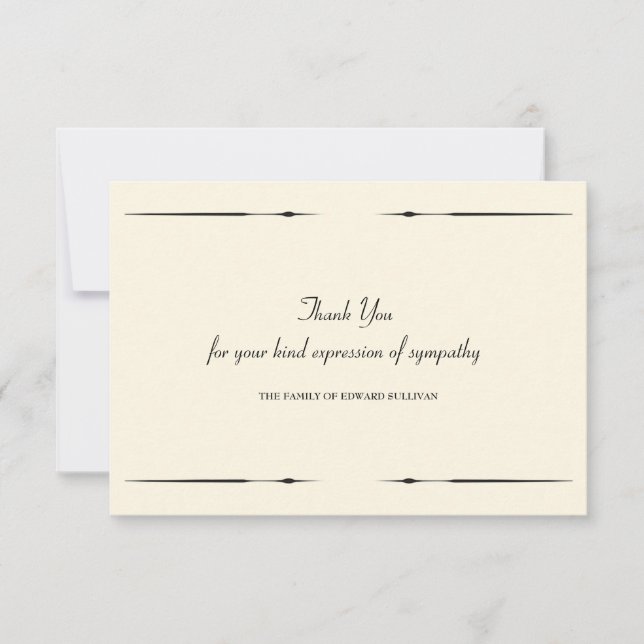 Beileid Vielen Dank Anmerkungen Dankeskarte (Vorderseite)