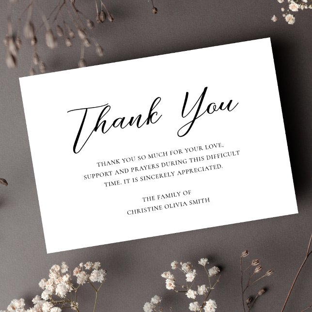Beileid Vielen Dank Beerdigungskarte Bereavement Dankeskarte (Sympathy Thank You Card)