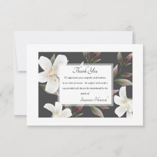 Beileid Vielen Dank, Frau Floral Dankeskarte