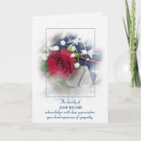 Beileid Vielen Dank Ihnen Dog Tags und Rose Card