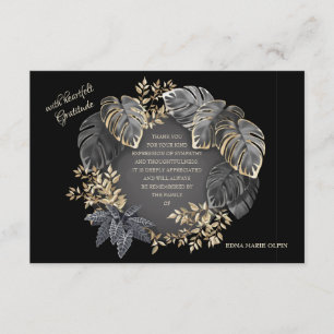 Beileid Vielen Dank mit Blätter Card Einladung