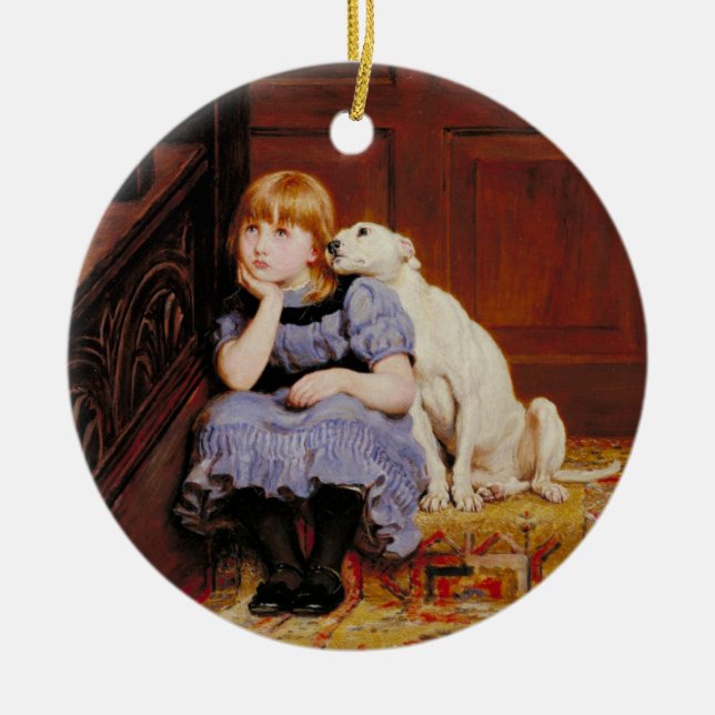 Beileid (von Briton Riviere) Keramik Ornament (Vorne)