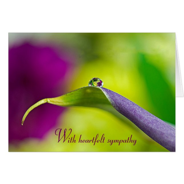 Beileid Wassertropfen auf der linken Seite (Vorderseite (Horizontal))