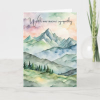 Beileid Watercolor Mountain Scene