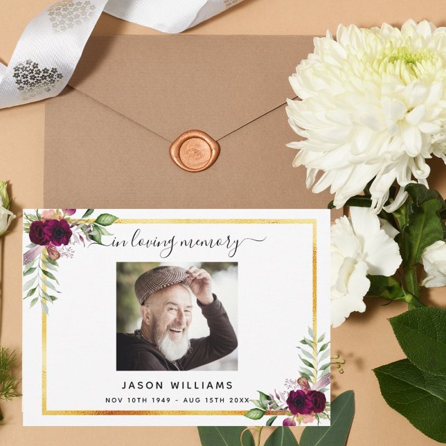 Beileid weiß Blütenbordeaux danke Ihnen Foto (Von Creator hochgeladen)