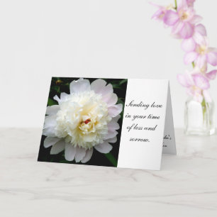 Beileid White Peony Card Karte