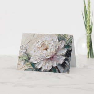 Beileid White Peony Impasto Malerei Karte