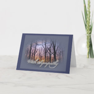 Beileid Woodland Sunset Karte