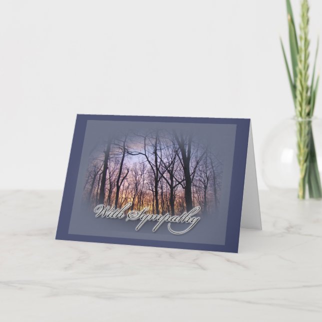 Beileid Woodland Sunset Karte (Vorderseite)
