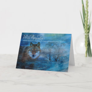 Beileid Zoo Animal Loss der blaue Wolf Karte