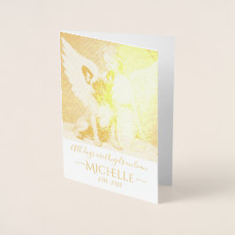 Beileid zum Verlust des französischen Bulldoggen Folienkarte