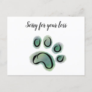 Beileid zum Verlust Ihres Haustieres Postkarte
