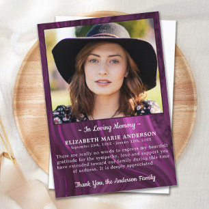 Beileid zur Beerdigung des Personalisierten Fotos Dankeskarte