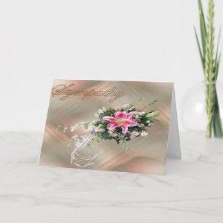 Beileids-Blumenstrauß Karte