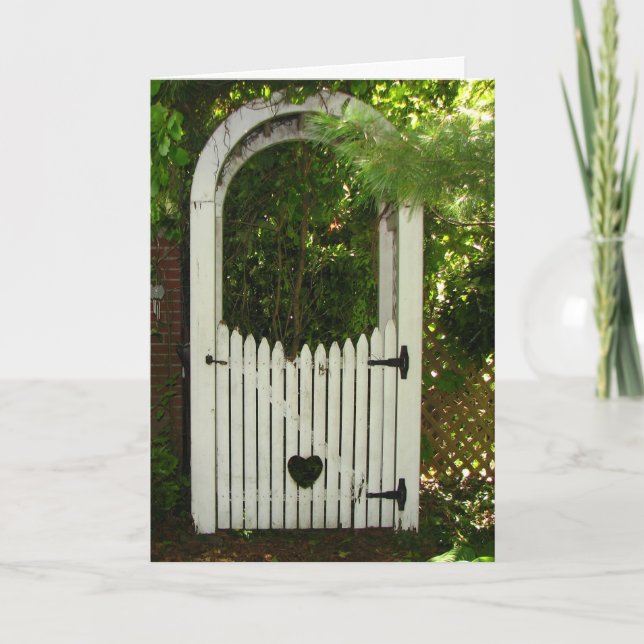 Beileids-Garten-Herz-Laube Karte (Vorderseite)