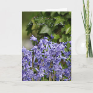 Beileids-Karte - Bluebells und Efeu Karte