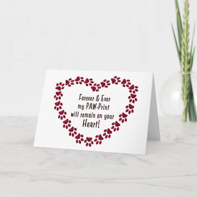 BEILEIDS-KARTE FÜR VERLUST DES HAUSTIERES - KARTE (Vorderseite)