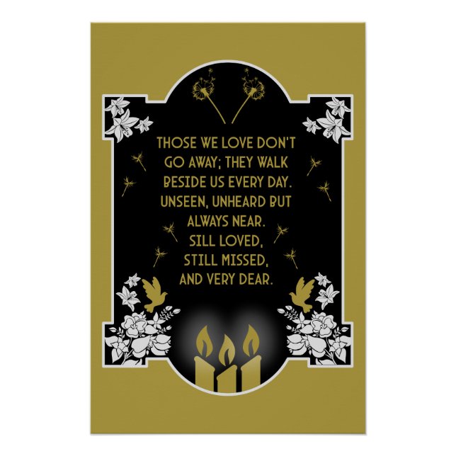 Beileidsbekundung Poster (Vorderseite)