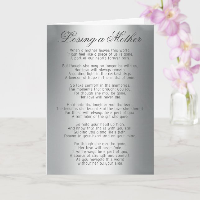 Beileidsbekundung | Verlust einer Mutterkarte Karte (Orchidee)