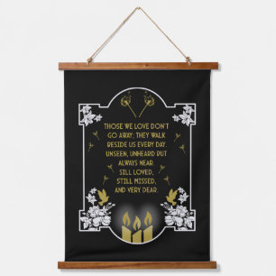 Beileidsbekundung Wandteppich Mit Holzrahmen
