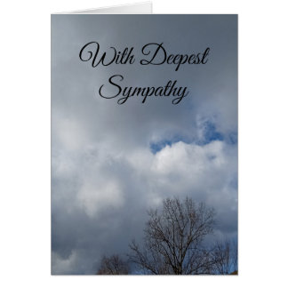 Beileidsbekundungen mit bewölktem, stürmischem Him