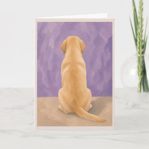 Beileidskarte für den Verlust eines gelben Labrado Karte