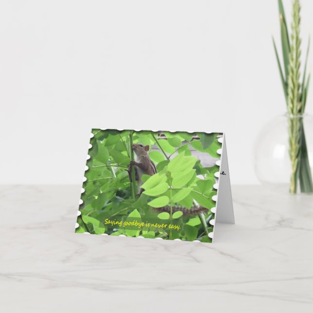 Beileidskarte für einen Tierliebhaber oder Karte (Vorderseite)