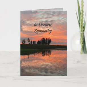 Beileidskarte Sonnenuntergang Wasser Reflexion Him Karte
