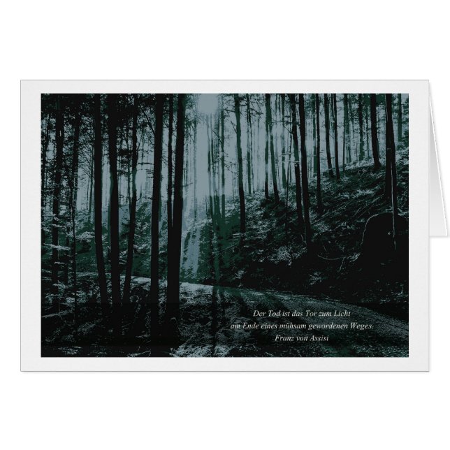 Beileidskarte Weg (Vorderseite (Horizontal))