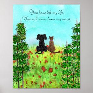 Beileidskarte zum Verlust eines Haustieres Poster