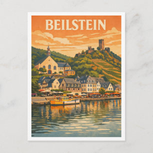Beilstein Deutschland Landschaften Vintage Reise K Postkarte