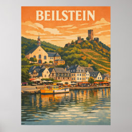 Beilstein Deutschland Vintage Reise Kunst Poster